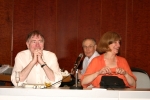 Lesung: Chris Priest und Leigh Kennedy, Waldemar Kumming (hinten)